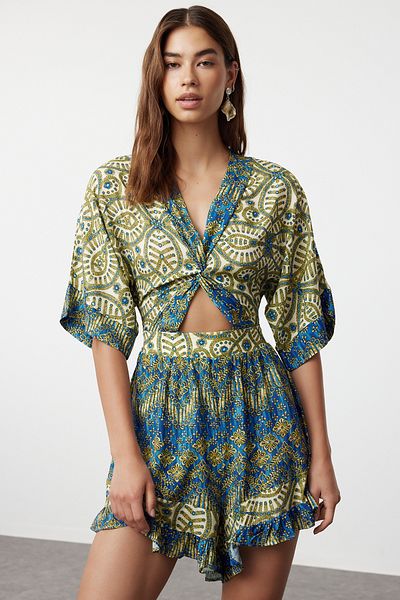 Trendyol Collection Jumpsuit mit Cut-Outs und ethnischem Muster - TBESS23EL00017