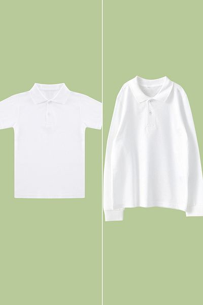 TRENDYOLKIDS Unisex Λευκό μπλουζάκι πόλο με λαιμόκοψη σετ 2 - TKDSS24TS00025