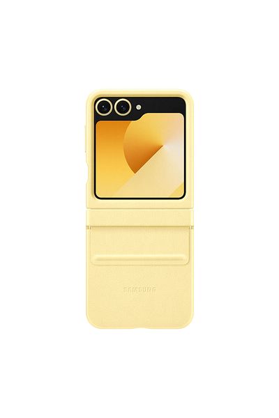 Samsung حافظة Husa De Protectie Kindsuit (جلدية) لهاتف Pentru Galaxy Flip6، أصفر