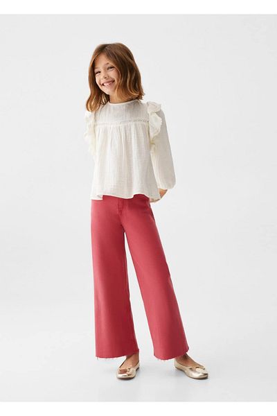 MANGO Kids Nahtlose Culotte-Jeanshose mit Bündchen
