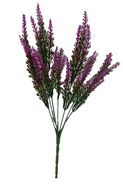 DDPEST Yapay Bitki Fuşya Lavanta Demeti Pudrasız Model Yapay Dekor Yeşillik A...