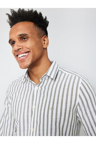 Loft Lf2029706 Men's Long Sleeve Shirt Khaki
