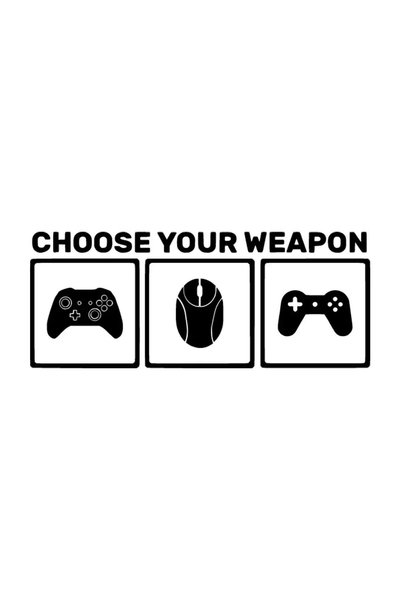 Generic Brand Choose Your Weapon Sticker (Oto-Motor-Laptop-Wall-Decor) 10 X 4 cm