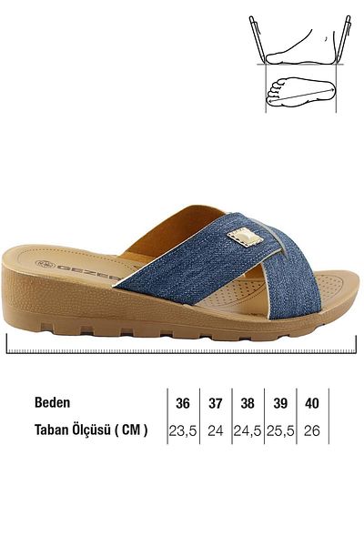 GEZER Papuci casual albastri