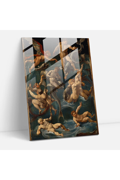 Popcas Raffaello Renaissance Glass Wall Art, Raffaello Sanzio, Home Decor, Mo...