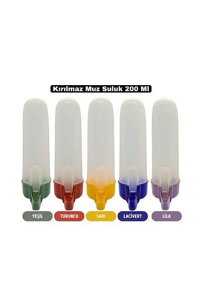 RoyalFarmVet Unbreakable Banana Drinker for Cage Birds Large Size 200ml (6 Pcs)
