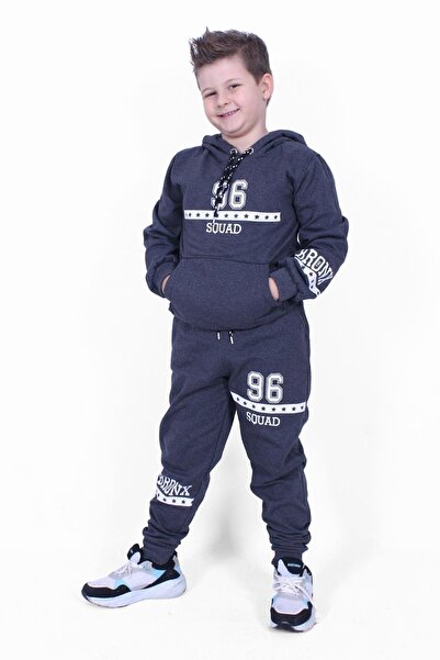 PANİO KİDS 3-Piece 96-x-plain Hooded, Top and Bottom Boys Tracksuit Set