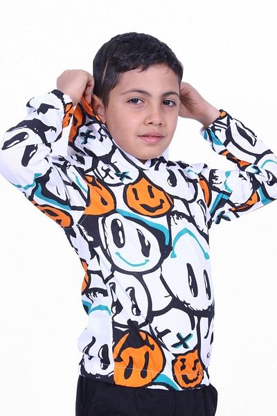 PANİO KİDS Hanorac cu glugă cu model Emoji unisex - 2 fire