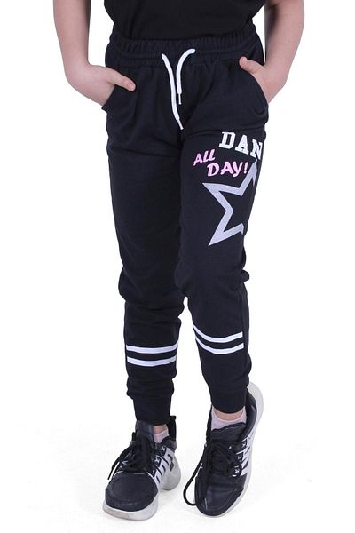 PANİO KİDS Pantaloni de sport pentru fete, 3 piese, model Paris, bleumarin-gri-anstracit