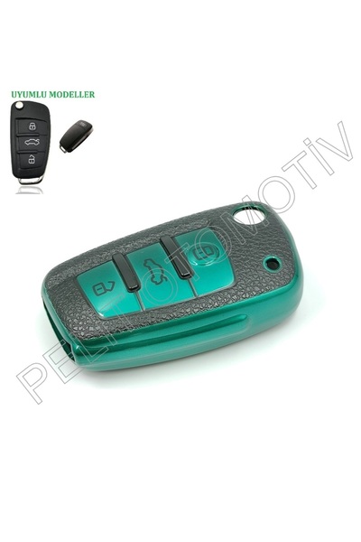 İthal Κάλυμμα θήκης κλειδιού Audi A1 A3 A4 A5 A6 A7 A8 Superluxury Green