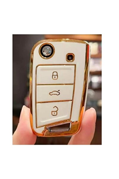 PELİTOTOMOTİV Husa pentru chei Volkswagen Seat Skoda Supravelux alb