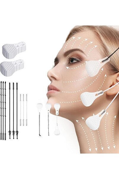 Store Yogası Gerdirme Bandı, Kırışıklıklar Göz Gıdı Boyun İçin Gerdirme Apara...