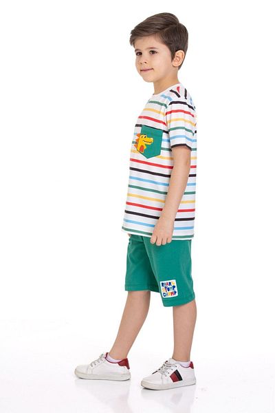 CiciTime Çocuk Modası Boy's Casual Set - Summer Shorts and Capris
