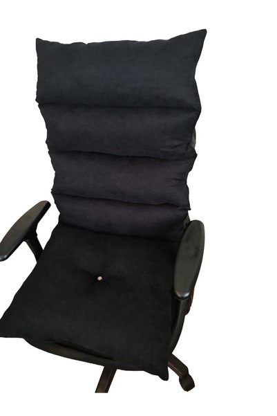 EnkiMed Black Color Orthopedic Gamer Chair Cushion -Office Chair Cushion Back Support