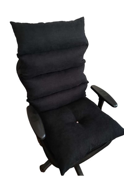 EnkiMed Black Color Orthopedic Gamer Chair Cushion -Office Chair Cushion Back Support