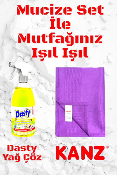 Kanz Dasty Yağ Çözücü 1 Adet, Alman Mikrofiber Bez 1 Adet