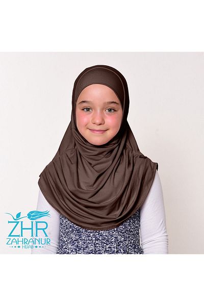 ZAHRANUR HİJAB Практичен вискозен шал/шал за деца на възраст 6-11 години