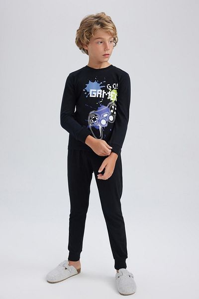 DeFacto Set pijama băieți - Imprimat, mânecă lungă, A7076a823au