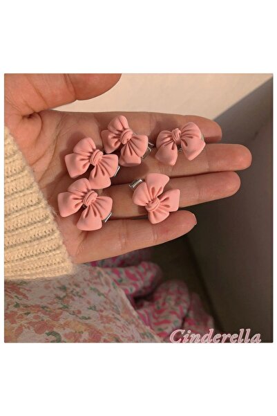 Cinderella 5'li Kurdele Fiyonk Mini Pens Saç Çocuk Toka Seti - Kadın Saç Akse...