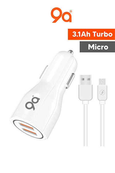 9a 3.1Ah Micro Hızlı Araba Çakmaklık Şarj Cihazı Usb+PD Girişli Oto Şarz Alet...