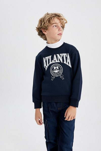 DeFacto Silná chlapecká mikina s potiskem – Crew Neck B2963a823wn