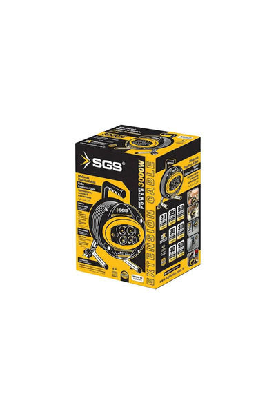 SGS Profesyonel Makaralı Uzatma Kablosu 3X1,5 50MT