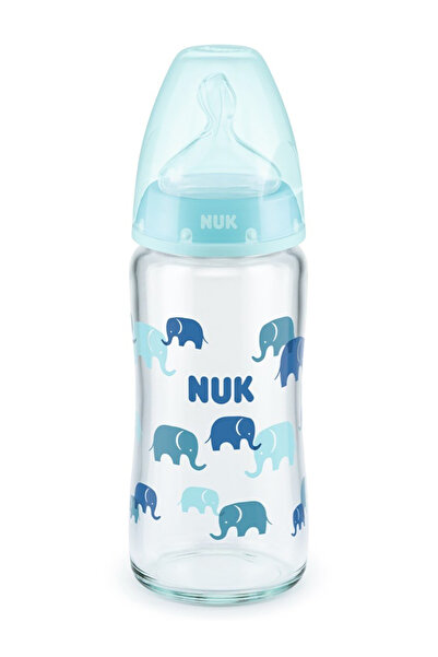 Nuk Mavi 240 ml Cam Fc Plus Isı Göstergeli Biberon
