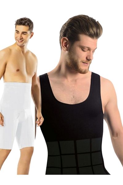 MODAGO Gorgeous Double Men's Corset Tank Top and Corset Boxer