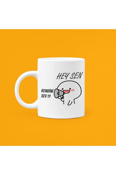 UUR STORE Hey You Love Yourself Printed Motivation Cup