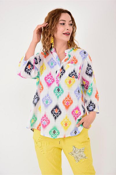 Park Moda 15455F-38 Cămașă cu model Ikat
