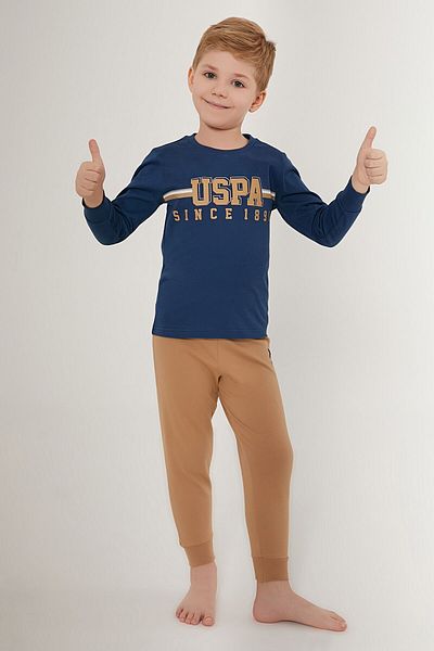 U.S. Polo Assn. BAZA. Polo Assn. US1535 Set de pijamale pentru băieți - Licențiat, cu mânecă lungă