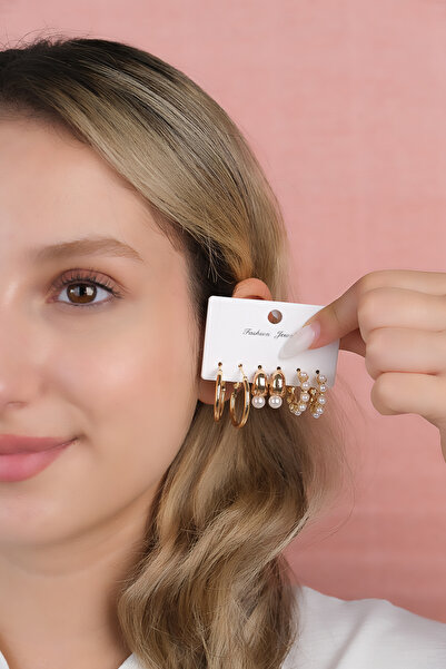 Richard Jewell KADIN ÇELİK RENK ATMAZ 6 LI KÜPE MODELİ