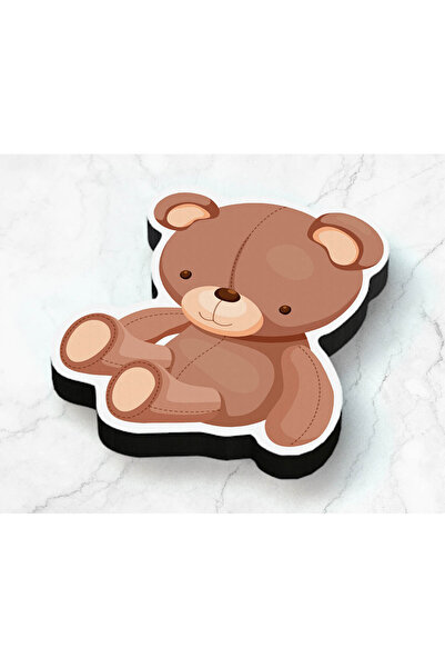 Tasarım Şeker Ahşap Oyuncak Ayı Temalı Figür - 54 Adet - Mini Boy