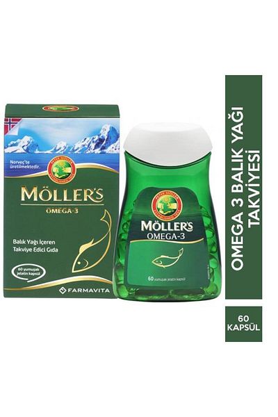 Möller's Möllers Omega 3 Fish Oil - 60 Capsules Teeth Whitening Foam Gift