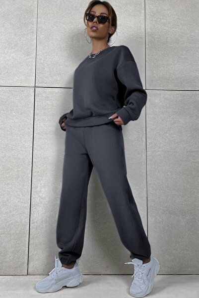 BayBayan Γυναικείο σετ φόρμας με 3 κλωστές με ελαστικό λαιμόκοψη