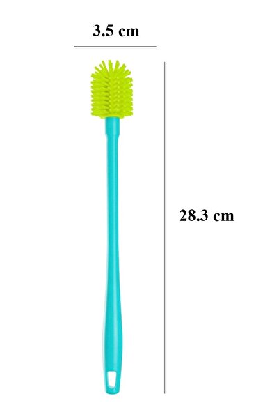 KRM HOME Yumuşak Uçlu Silikon Fırça Termos Suluk Sürahi Yağ Şişesi Biberon Şişe Yıkama Temizleme Fırçası