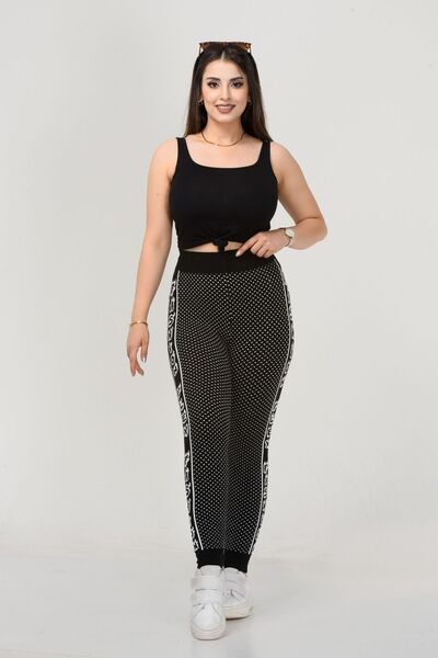 FLEX FASHION طماق تريكو نسائية منقوشة عرقيًا - ليكرا مرنة ومريحة