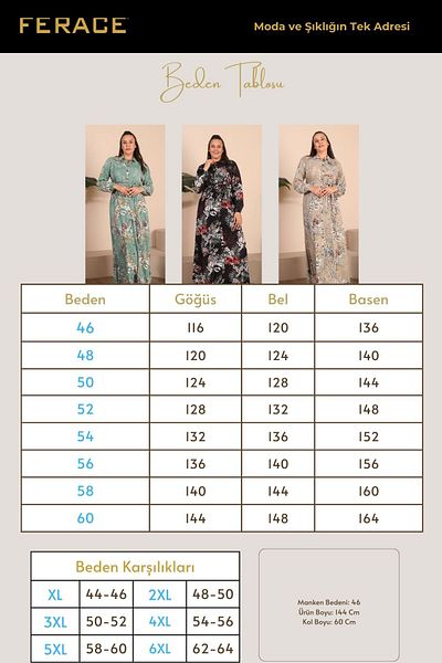 Ferace Γυναικείο Καλοκαιρινό Hijab Μεγάλο Μέγεθος Μακρύ Φόρεμα Mink