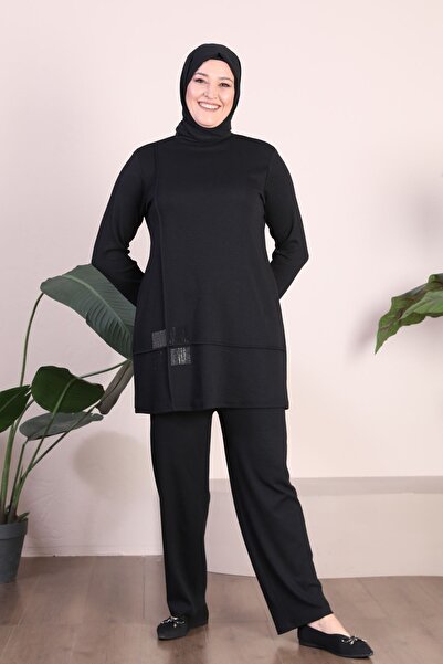 Ferace Women's Plus Size Hijab Clothing Seasonal Combed Cotton Suit