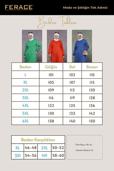 Ferace Large Size Hijab Tunic - Women'S, Two Thread, Tan