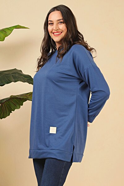 Ferace Women's Large Size Hijab Two Thread Mother Tunigi Indigo