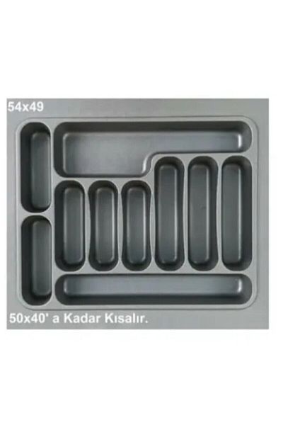 Akay Γκρι συρτάρι 55x48 - Σχέδιο με θήκη για κουτάλια στο εσωτερικό