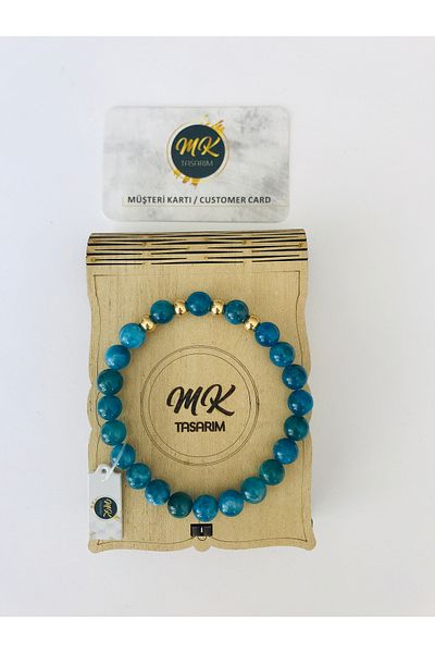 MK tasarım Real Apatite Jewelled MK Design Bracelet - MKT20001