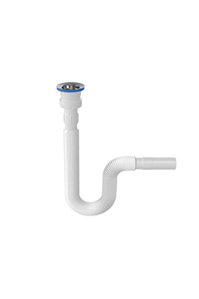 yapıtaşı Yt55 Ekstra Körüklü Lavabo Evye Gider Sifonu- Paslanmaz Süzgeç Ve Vidalı