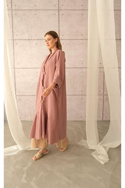 SARE ERKMEN Pink Kimono and Caftan
