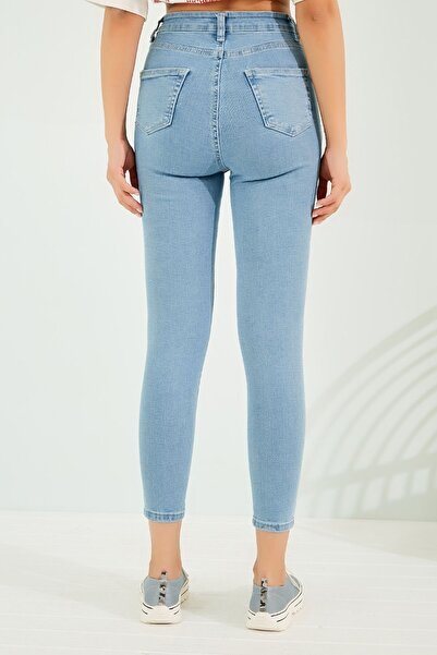 Lixera Відкриті блакитні джинси Super Skınny з лікрами