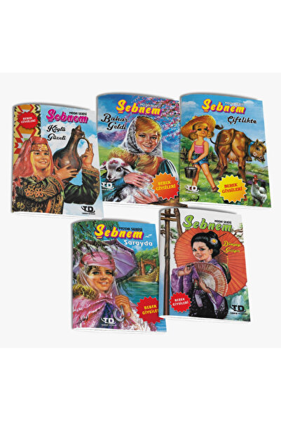 Tandem Yayınları Şebnem Fashion Series Cut-Paste Doll Dress up 5 Books