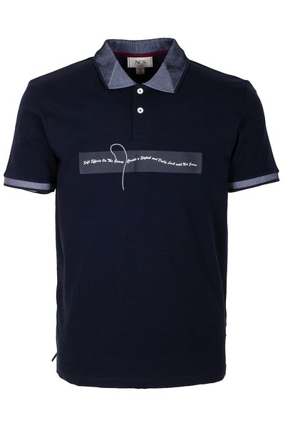 NCS Jacquard Printed Slim Fit Men's Polo T-shirt - 100% Cotton NCS JEANS 1280
