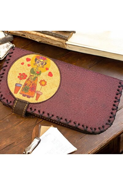 Şaşıkedi Otantik El İşçiliği Tasarım Para Cüzdanı Hediye Desen