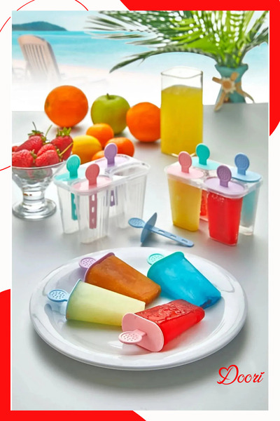 Doori Dondurma yapma kalıbı  meybuz yapma kalıbı 4 lü meybuz dondurma kabı